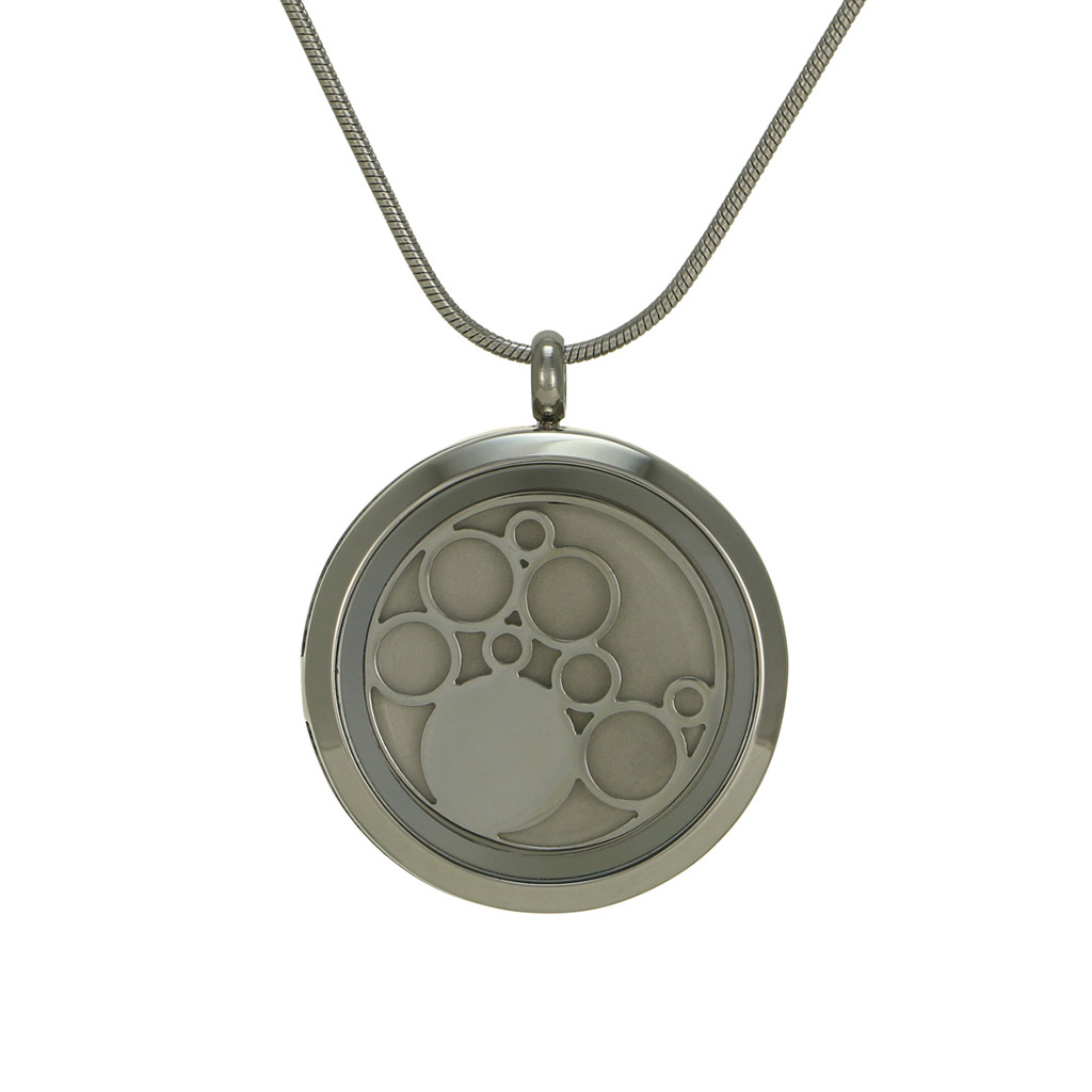 Round Pendant - Pewter Circles