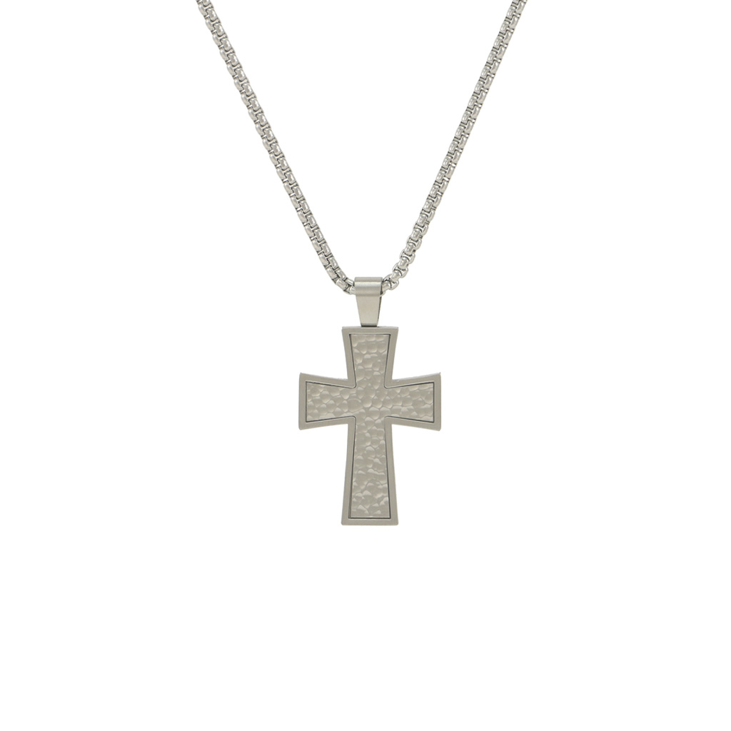 Cross Pewter Necklace