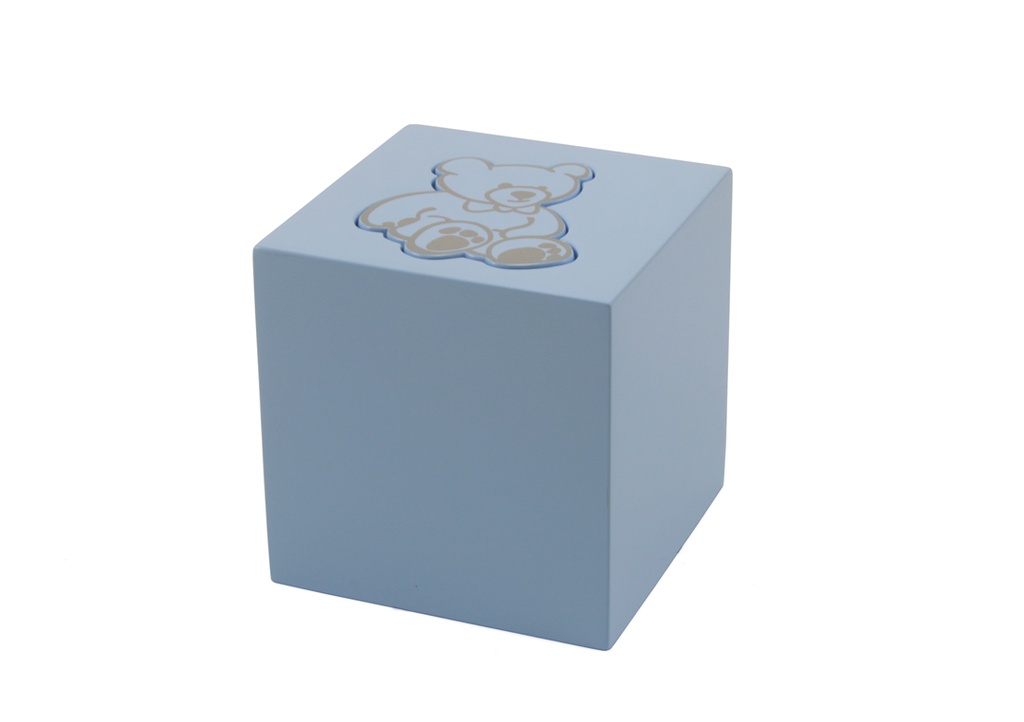 Infant Cube with Teddy Bear-Blue