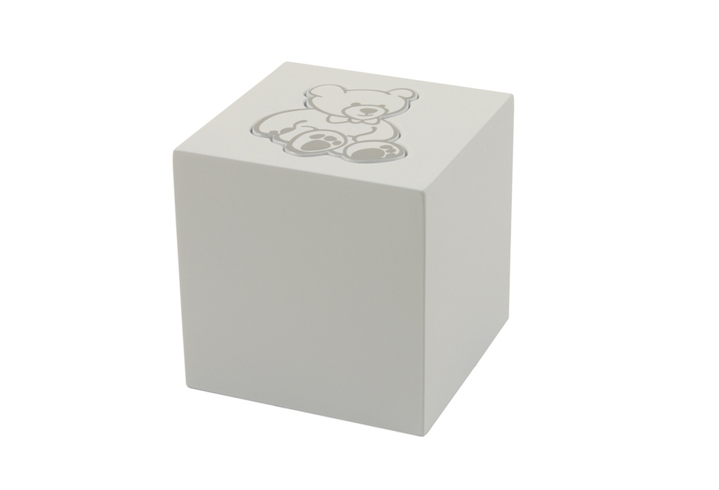 Infant Cube with Teddy Bear-White 