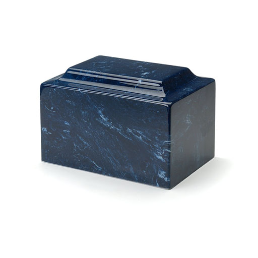 Classic Navy Cultured Marble Urn