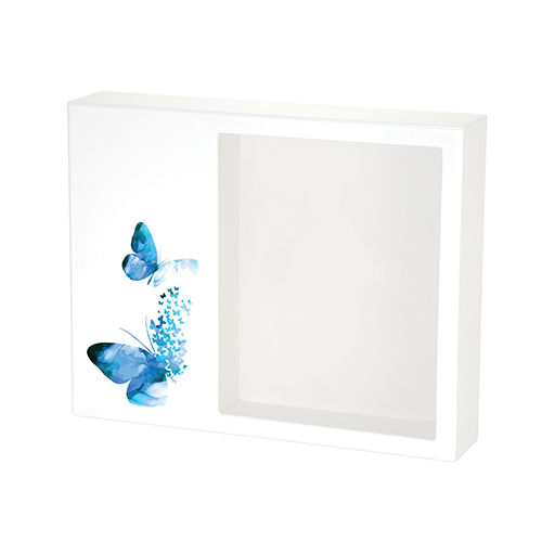 [URN-100103] Shadowbox Blue Butterflies