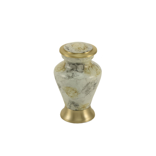 [URN-4500K] Glenwood White Marble Keepsake