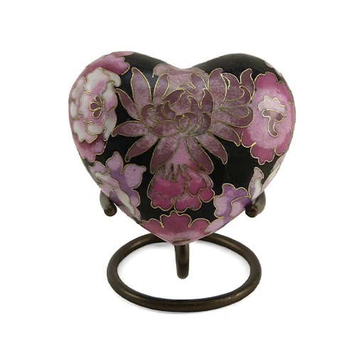 [URN-C105H] Floral Blush Elite Heart Keepsake