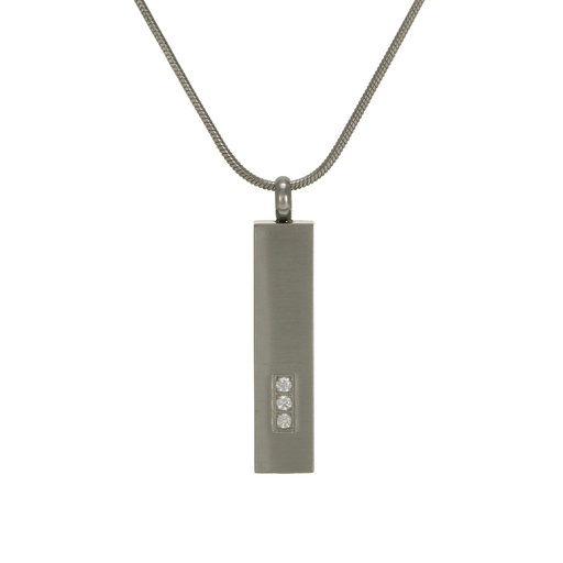 [URN-J5091] Pillar Pewter Necklace