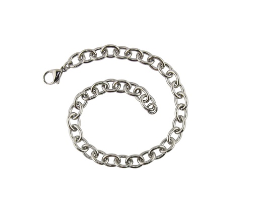 [URN-J5210] Link Charm Bracelet Pewter-Bracelet Only