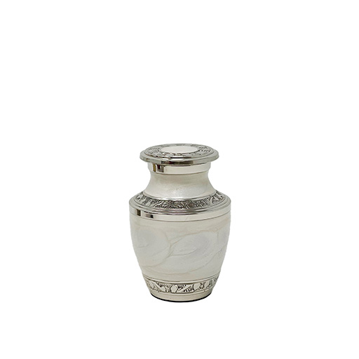 [URN-ML B-5001K] White Mother of Pearl Keepsake