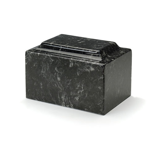 [URN-ML M-5005L] Classic Ebony Cultured Marble Urn